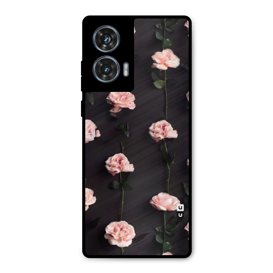 Pink Roses Metal Back Case for Motorola Edge 50 Fusion