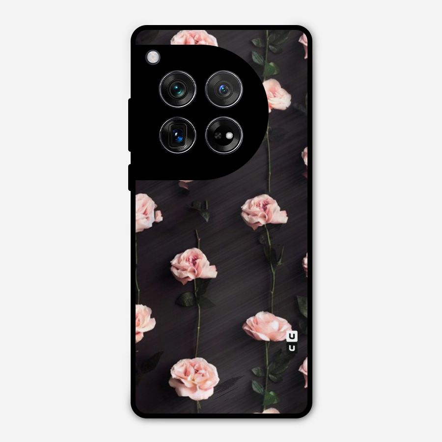 Pink Roses Metal Back Case for OnePlus 12