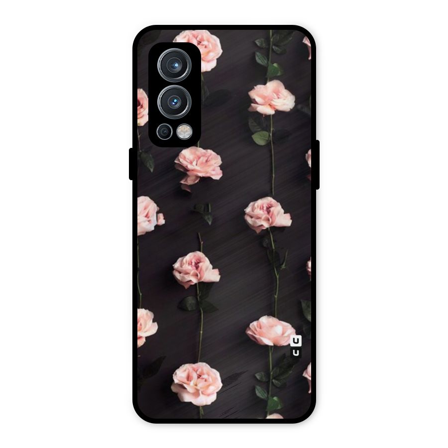 Pink Roses Metal Back Case for OnePlus Nord 2 5G
