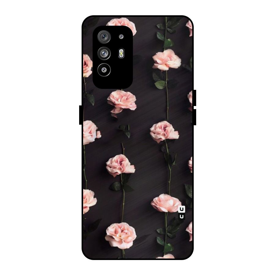 Pink Roses Metal Back Case for Oppo F19 Pro Plus 5G