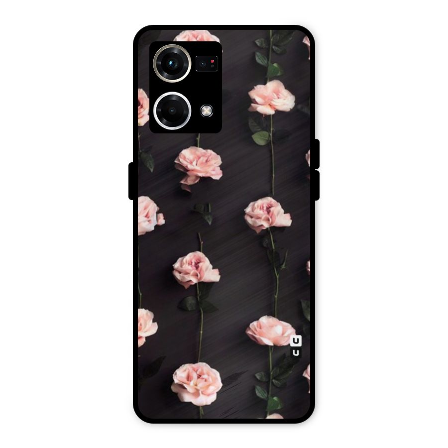 Pink Roses Metal Back Case for Oppo F21 Pro 4G