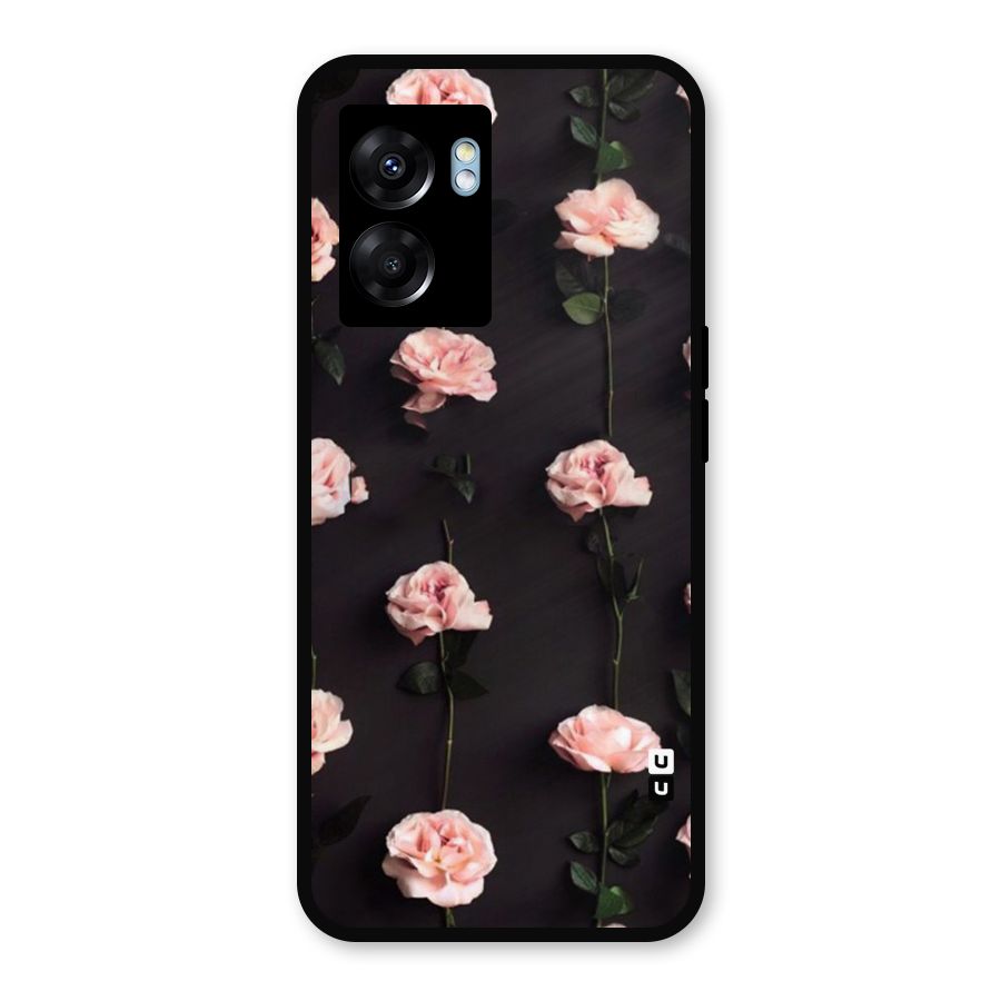 Pink Roses Metal Back Case for Oppo K10 (5G)