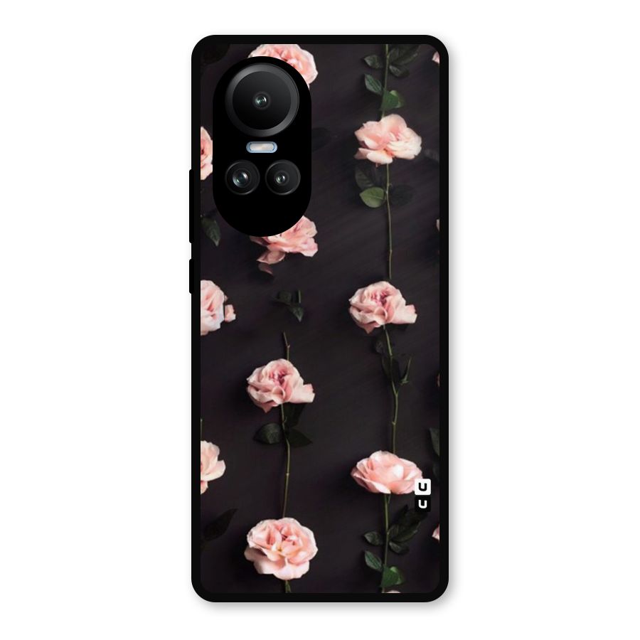 Pink Roses Metal Back Case for Oppo Reno10 Pro
