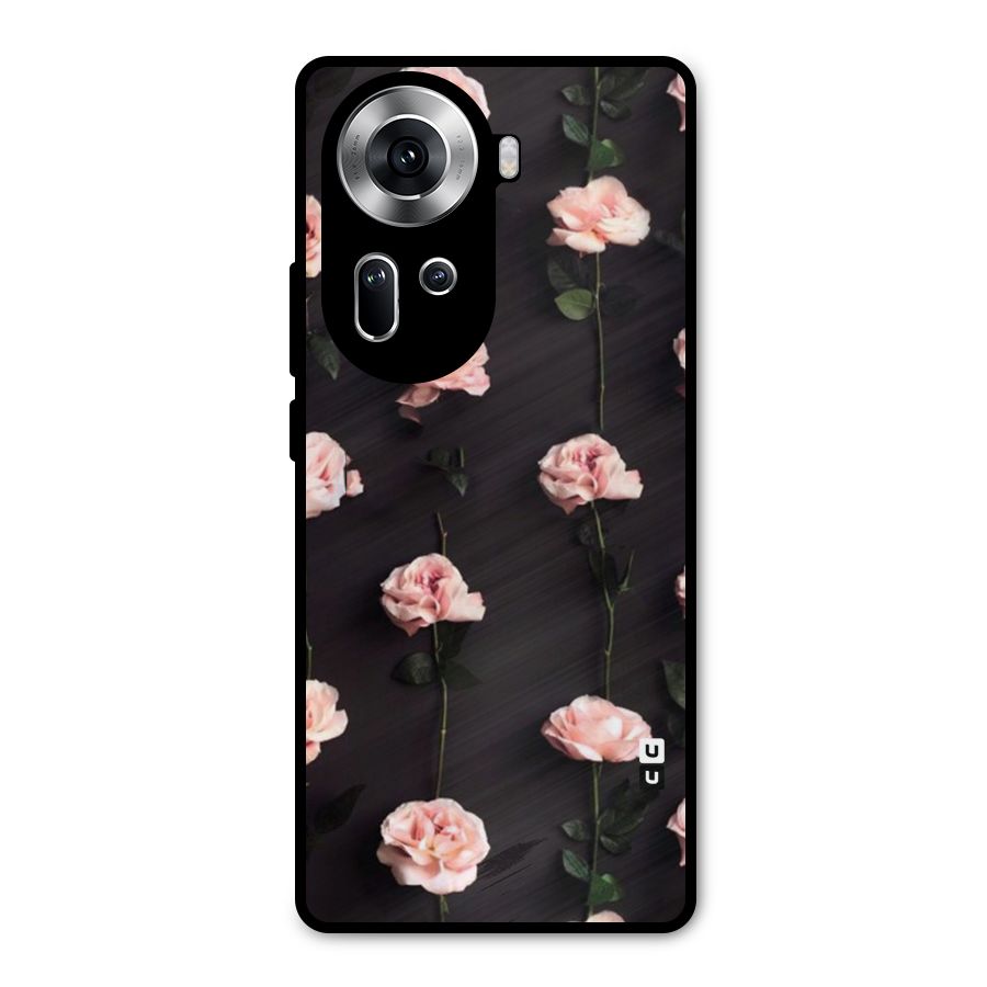 Pink Roses Metal Back Case for Oppo Reno11 5G
