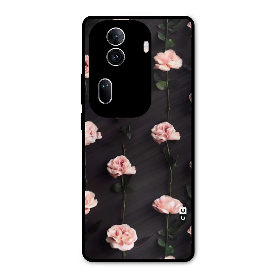 Pink Roses Metal Back Case for Oppo Reno11 Pro 5G