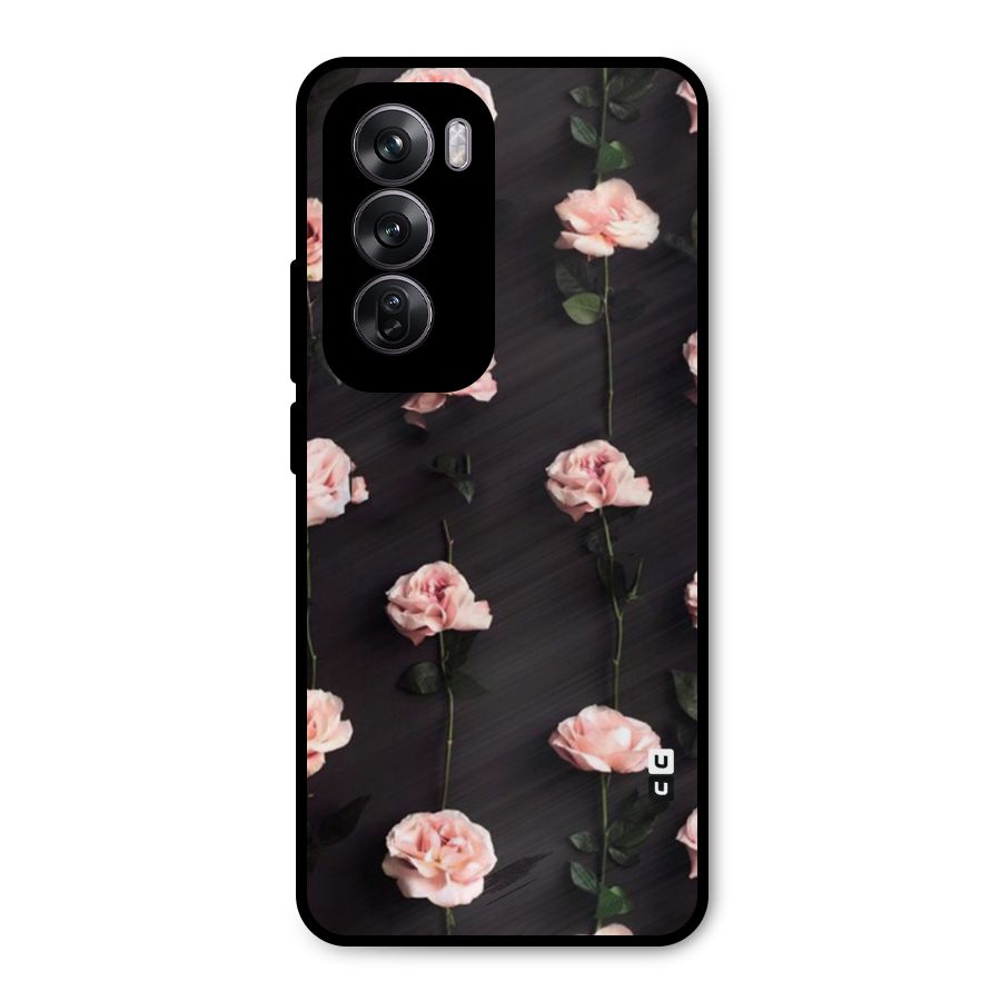 Pink Roses Metal Back Case for Oppo Reno12 Pro