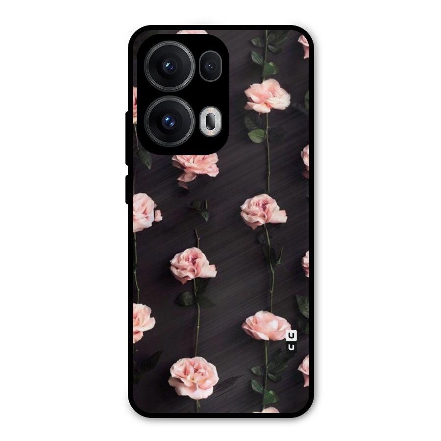 Pink Roses Metal Back Case for Oppo Reno13 Pro