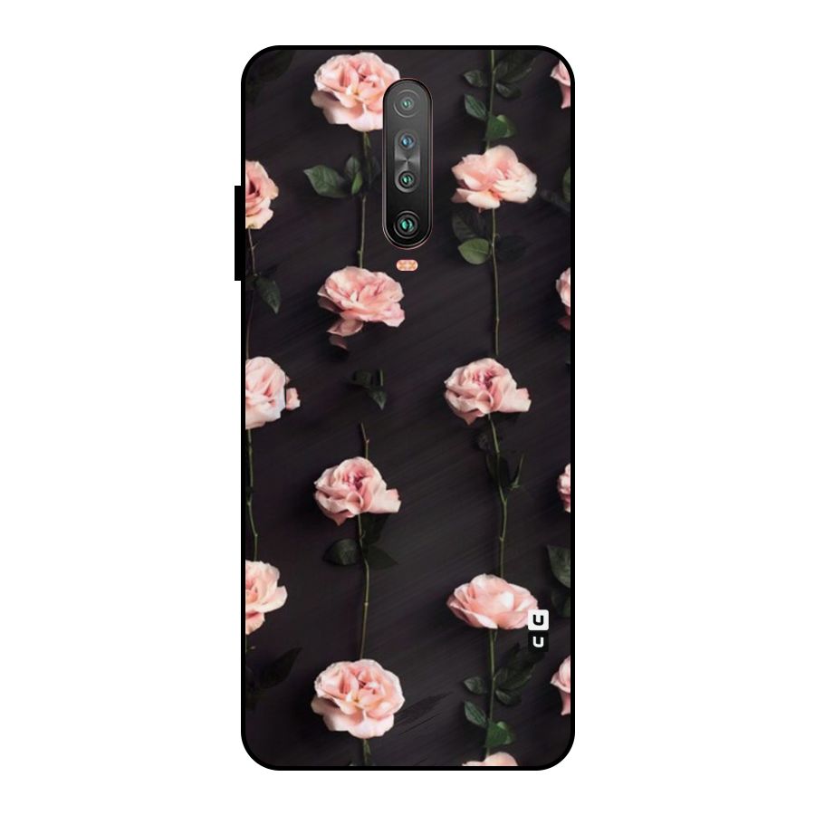 Pink Roses Metal Back Case for Poco X2