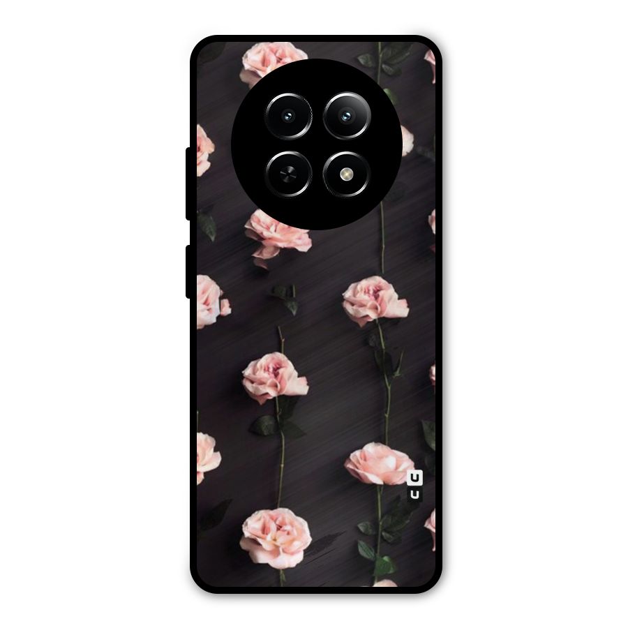 Pink Roses Metal Back Case for Realme 12 5G