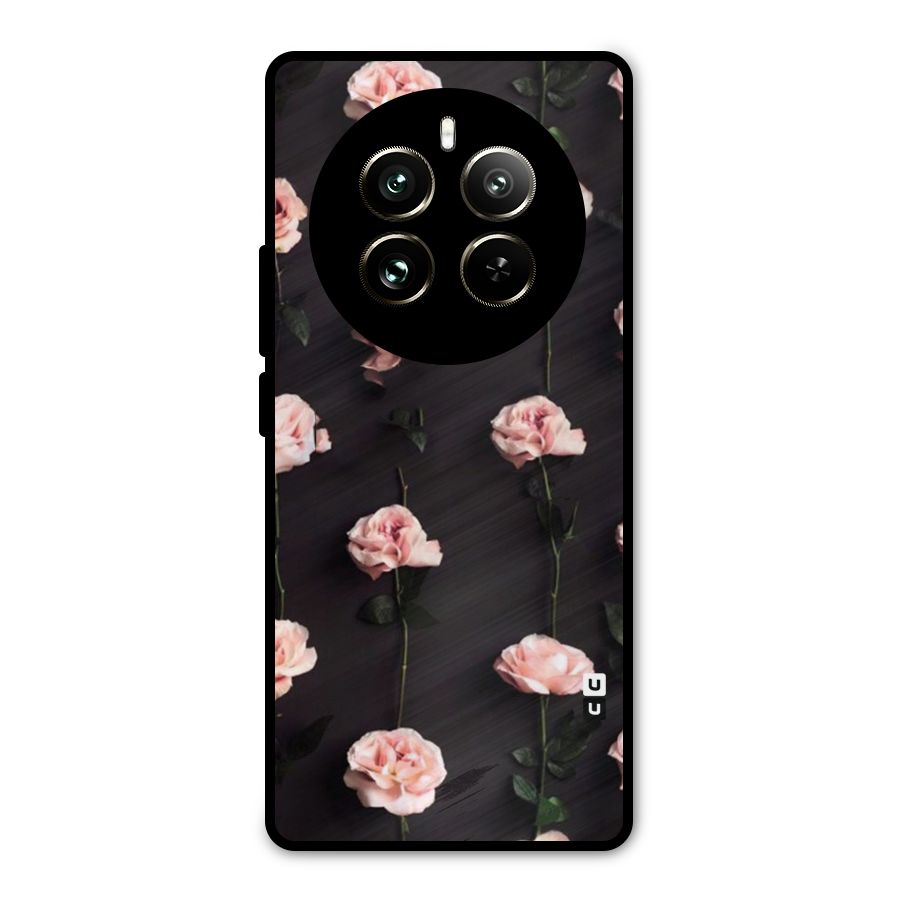 Pink Roses Metal Back Case for Realme 12 Pro