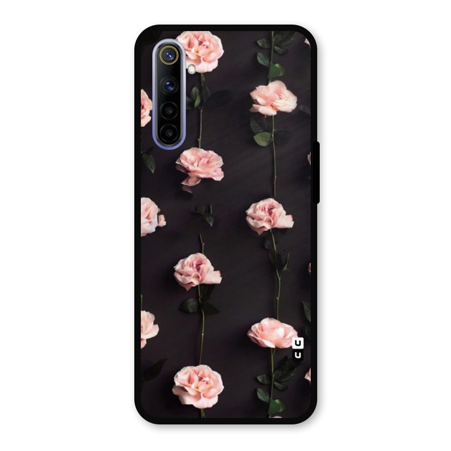 Pink Roses Metal Back Case for Realme 6