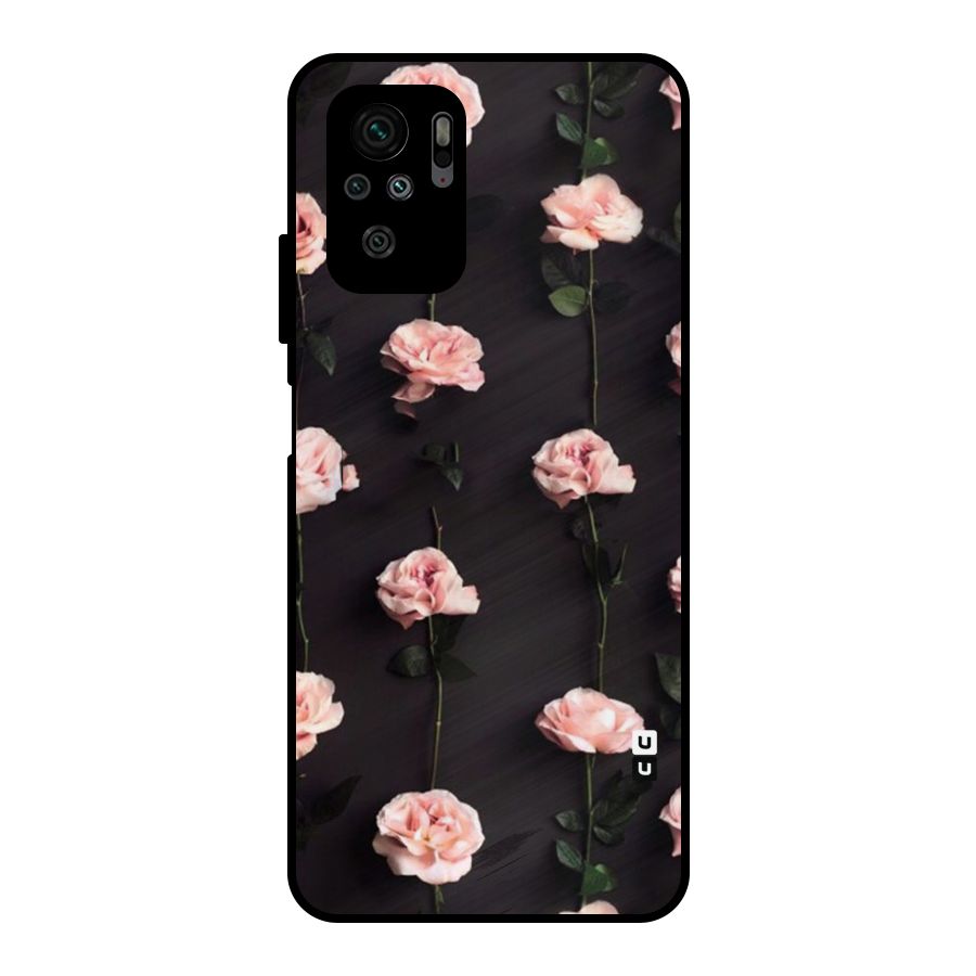 Pink Roses Metal Back Case for Redmi Note 10S