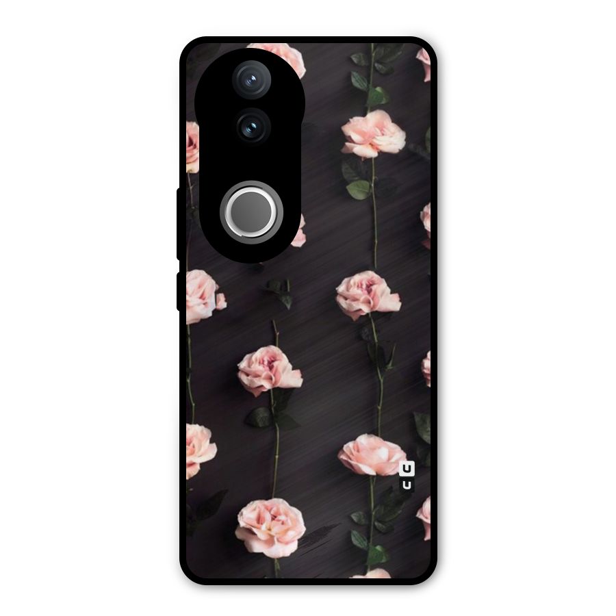 Pink Roses Metal Back Case for Vivo V50