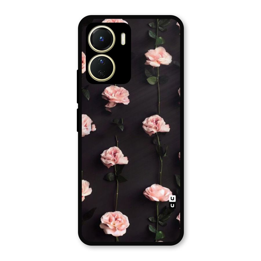 Pink Roses Metal Back Case for Vivo Y16