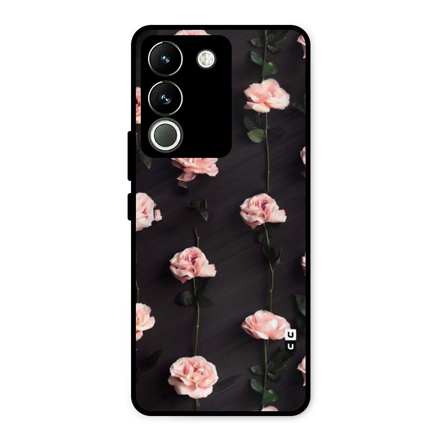 Pink Roses Metal Back Case for Vivo Y200