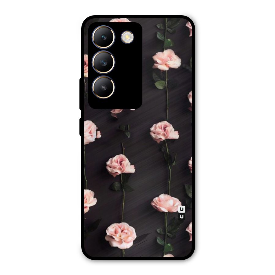 Pink Roses Metal Back Case for Vivo Y200e