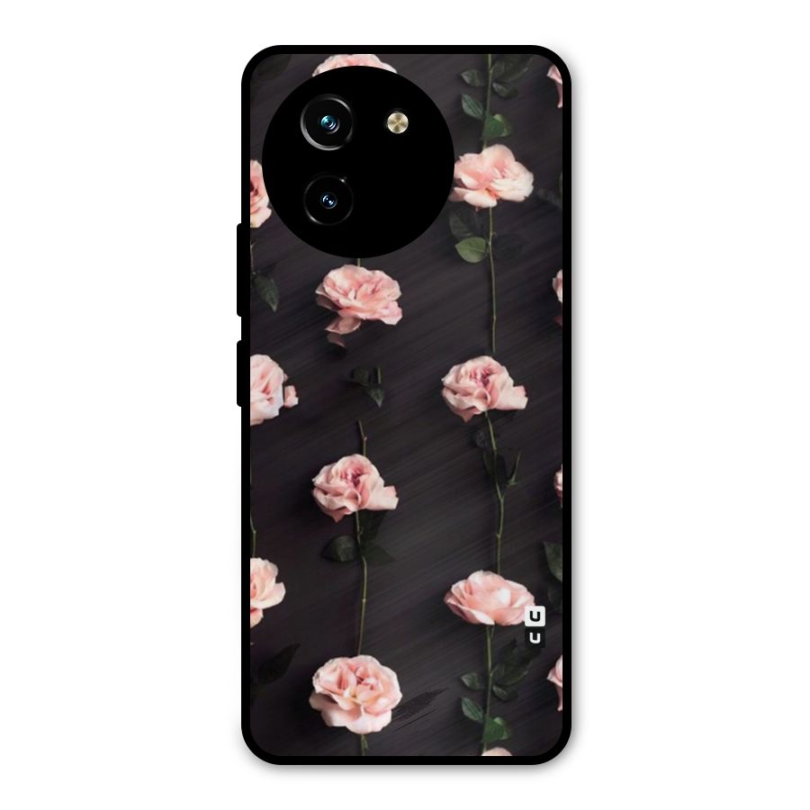 Pink Roses Metal Back Case for Vivo Y200i