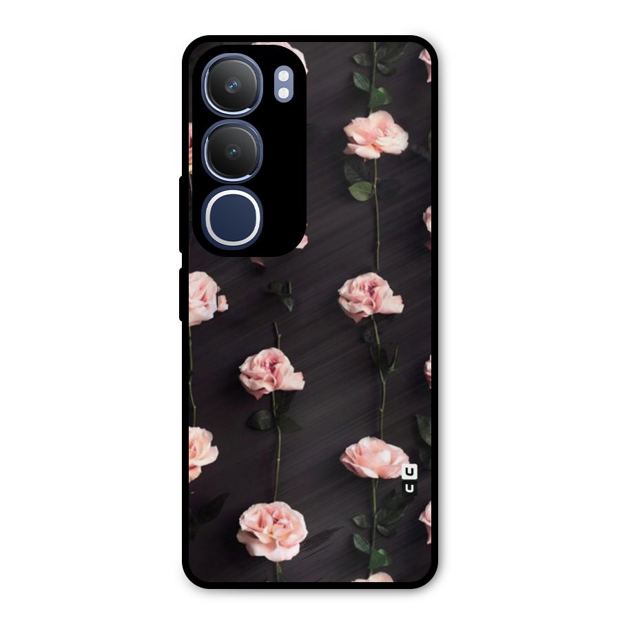 Pink Roses Metal Back Case for Vivo Y29