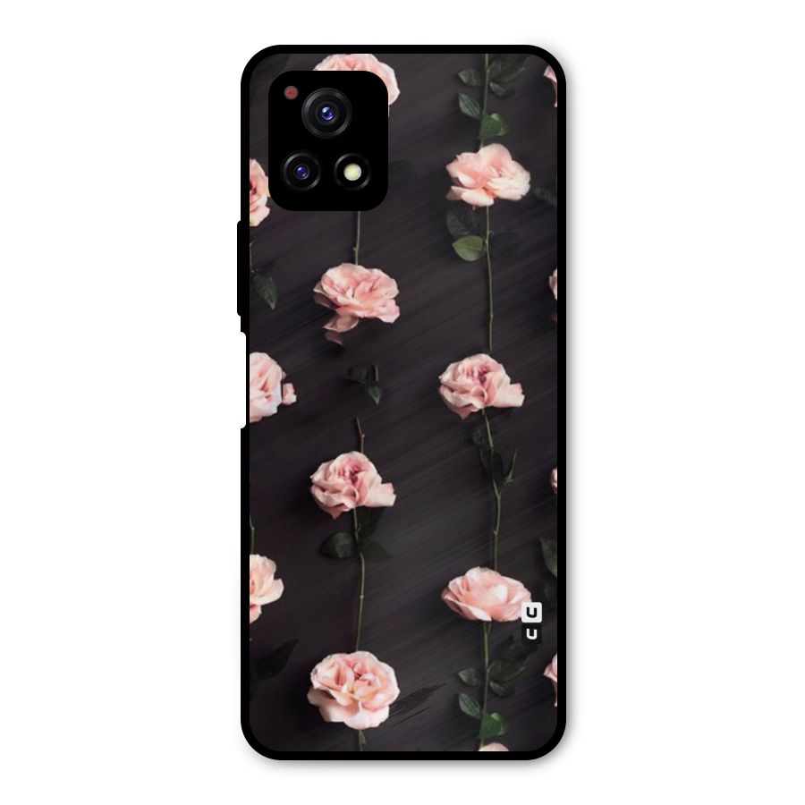 Pink Roses Metal Back Case for Vivo Y72 5G