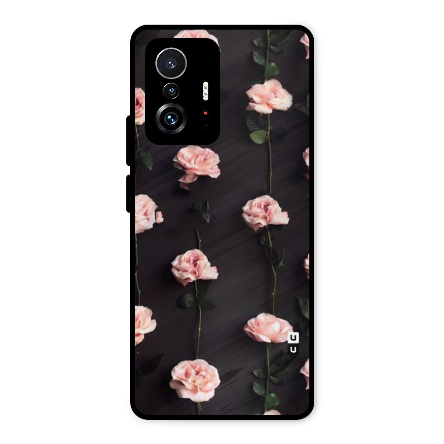 Pink Roses Metal Back Case for Xiaomi 11T Pro