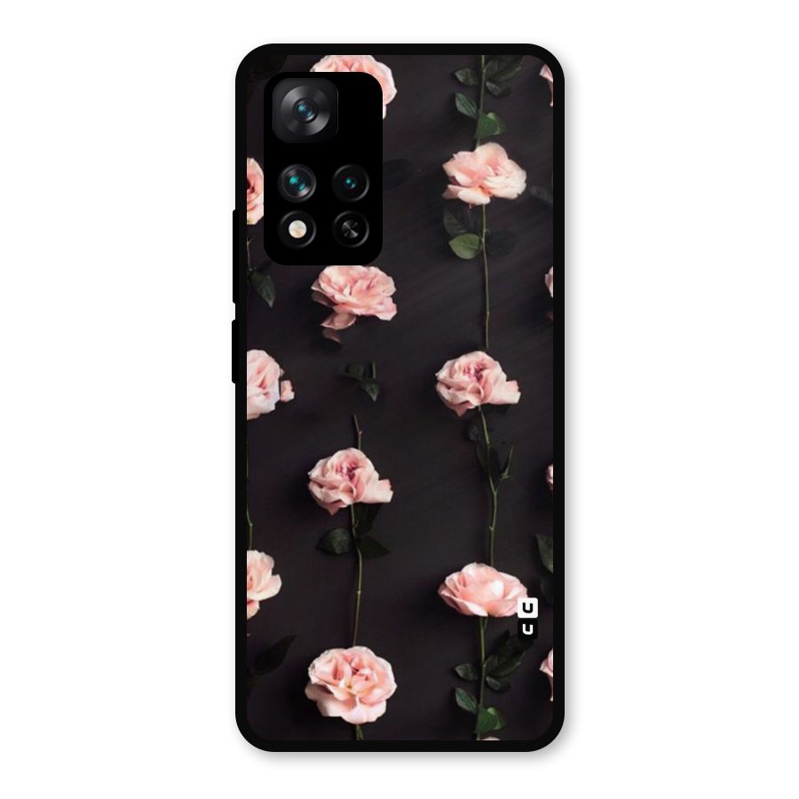 Pink Roses Metal Back Case for Xiaomi 11i Hypercharge 5G