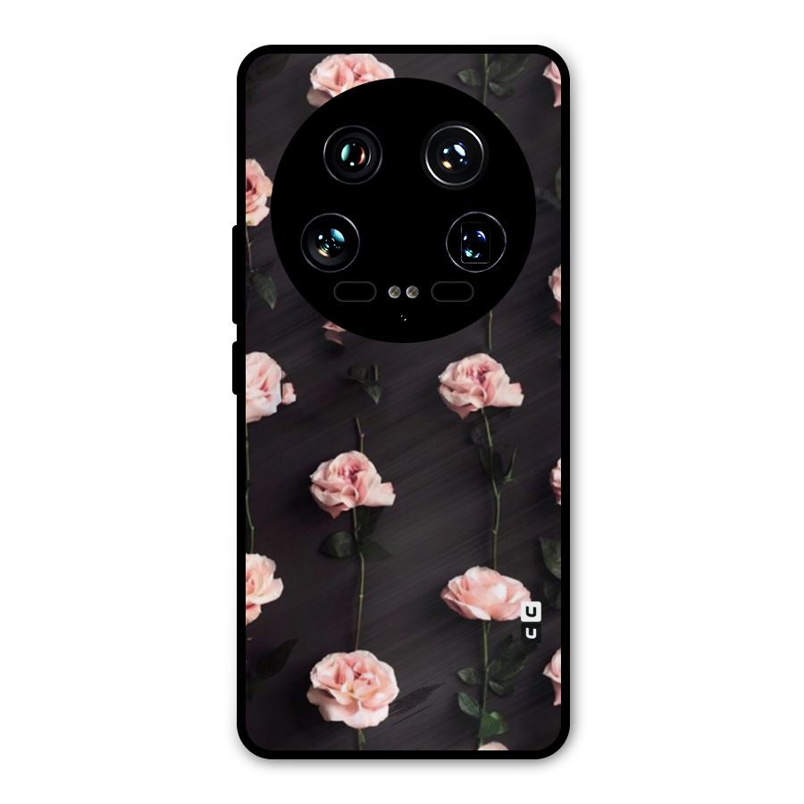 Pink Roses Metal Back Case for Xiaomi 14 Ultra