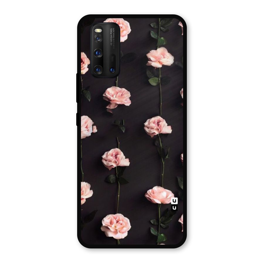 Pink Roses Metal Back Case for iQOO 3