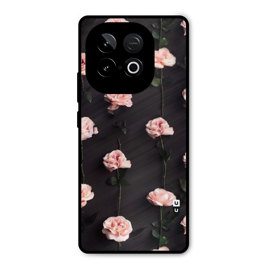 Pink Roses Metal Back Case for iQOO Neo 10