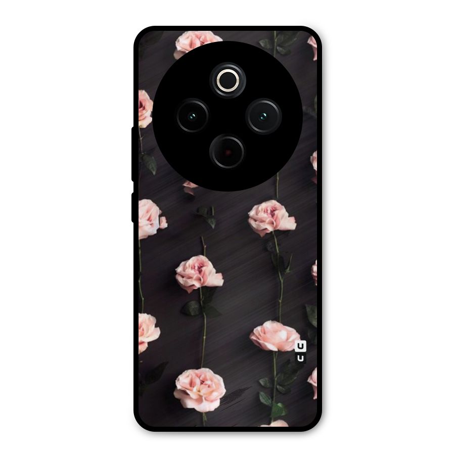 Pink Roses Metal Back Case for iQOO Z10