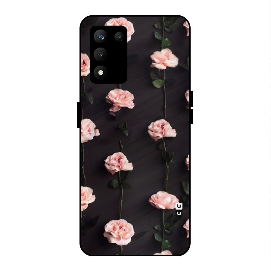 Pink Roses Metal Back Case for realme 9 5G SE