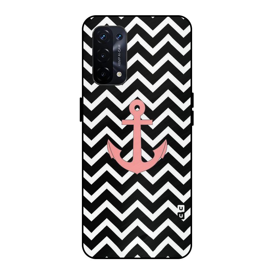 Pink Sailor Metal Back Case for Oppo A74 5G
