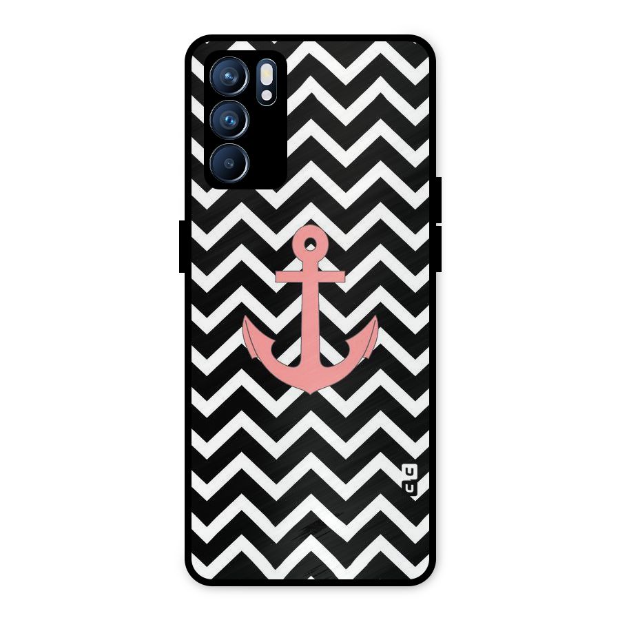 Pink Sailor Metal Back Case for Oppo Reno6 5G