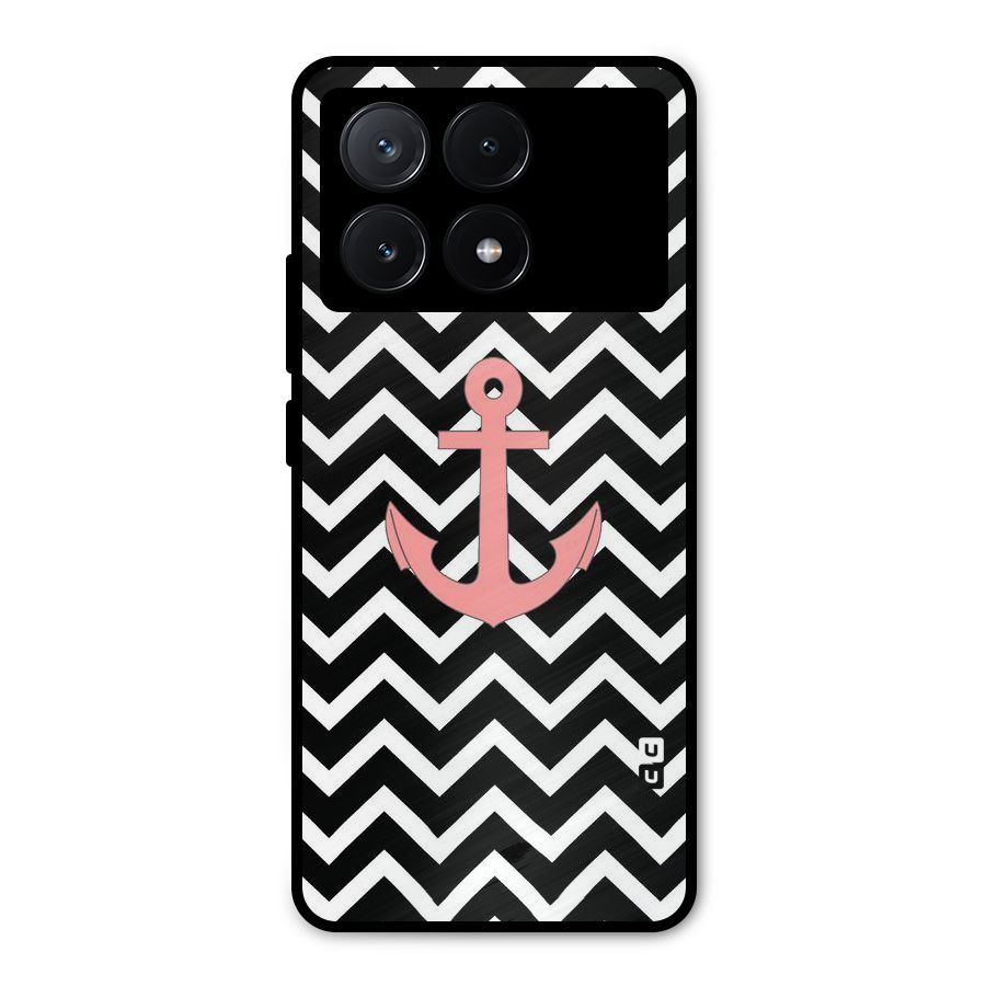 Pink Sailor Metal Back Case for Poco X6 Pro