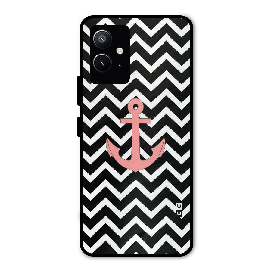 Pink Sailor Metal Back Case for Vivo T1 5G