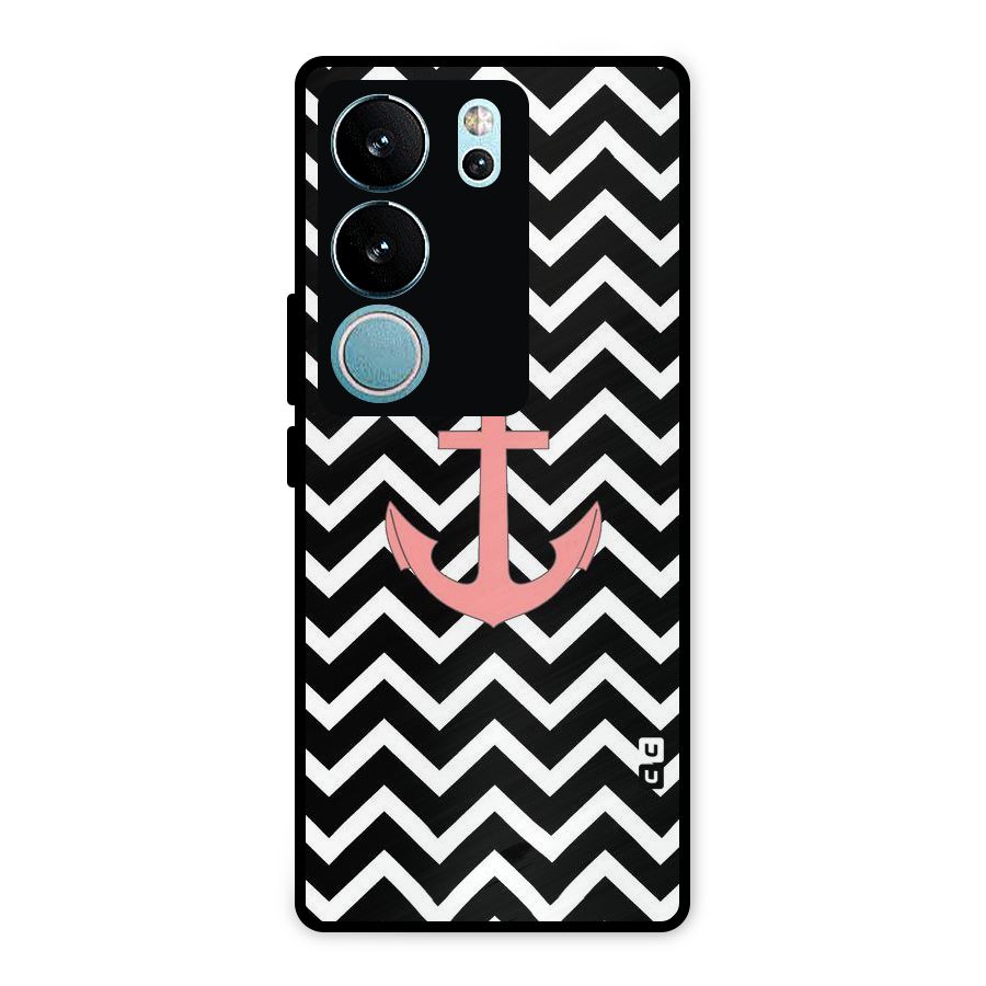Pink Sailor Metal Back Case for Vivo V29 Pro