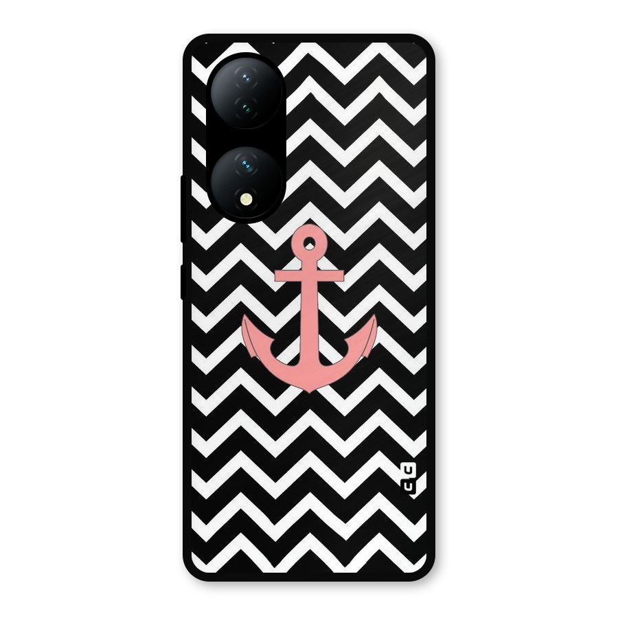 Pink Sailor Metal Back Case for Vivo Y100a