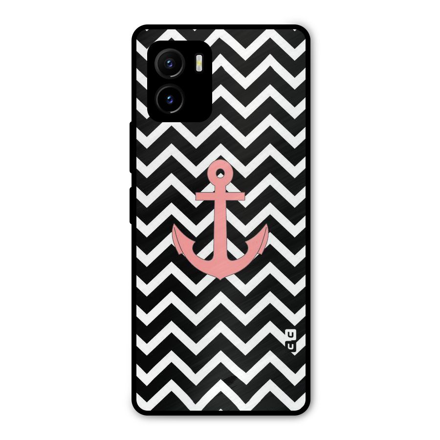 Pink Sailor Metal Back Case for Vivo Y15s