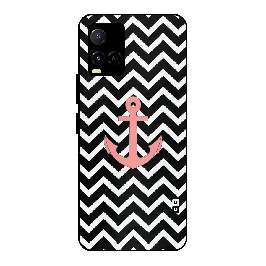Pink Sailor Metal Back Case for Vivo Y21A