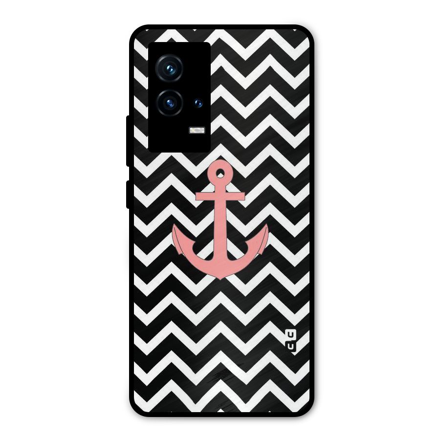 Pink Sailor Metal Back Case for iQOO 9 5G