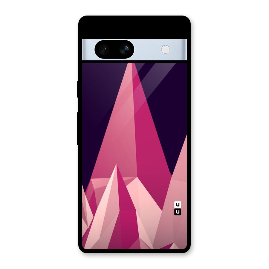 Pink Sharp Glass Back Case for Google Pixel 7a
