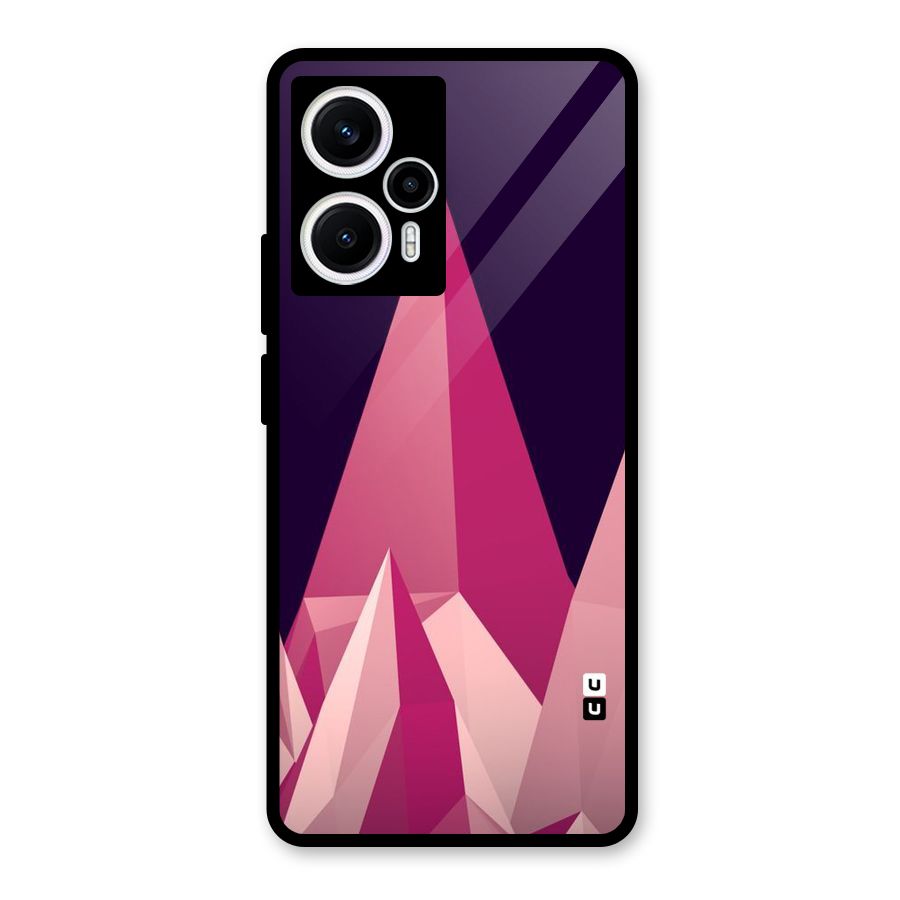 Pink Sharp Glass Back Case for Poco F5