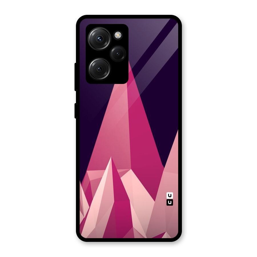 Pink Sharp Glass Back Case for Poco X5 Pro