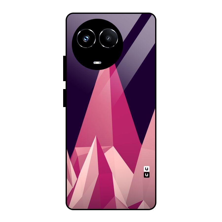 Pink Sharp Glass Back Case for Realme 11X