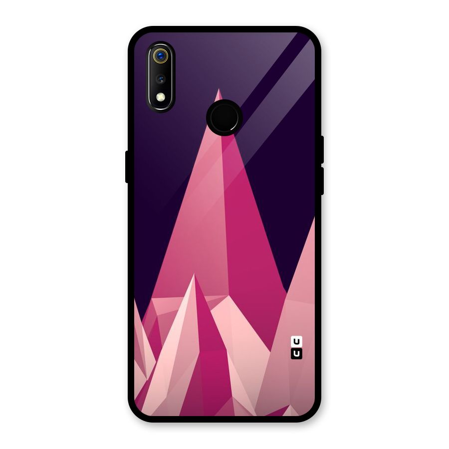 Pink Sharp Glass Back Case for Realme 3