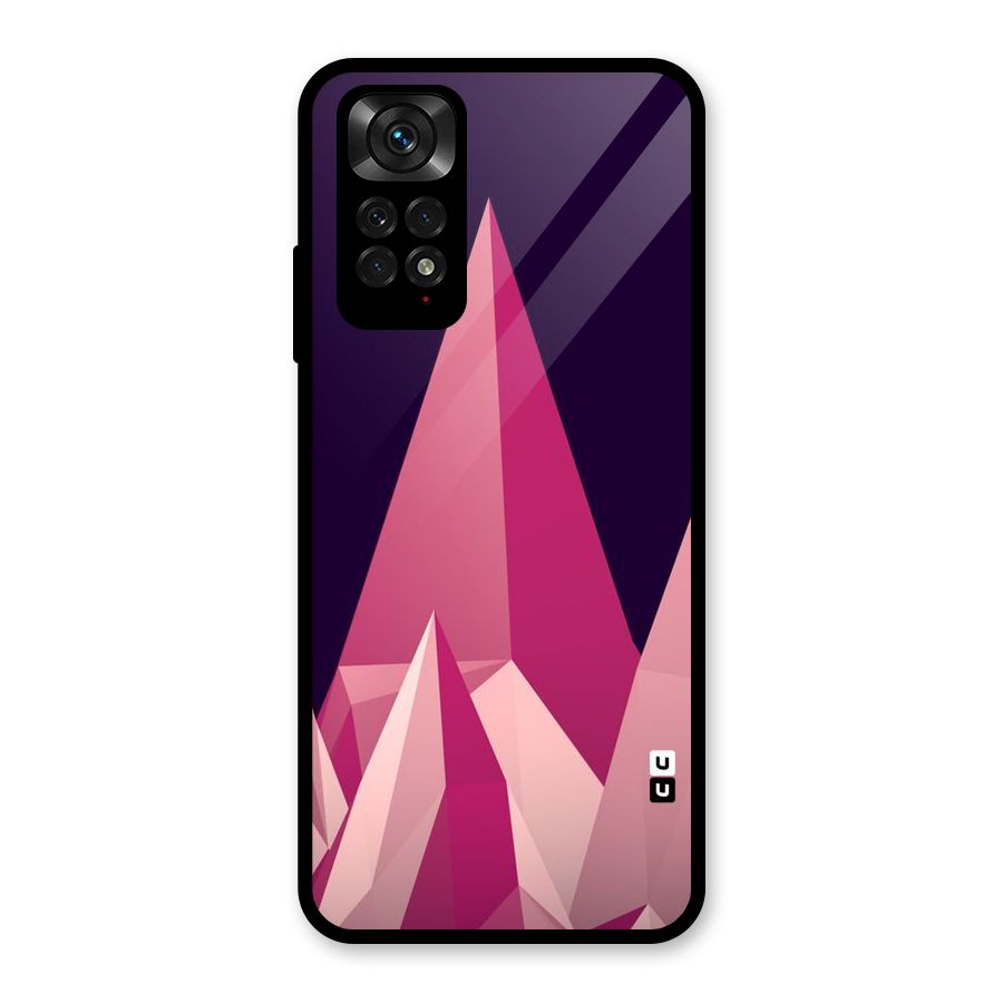 Pink Sharp Glass Back Case for Redmi Note 11S