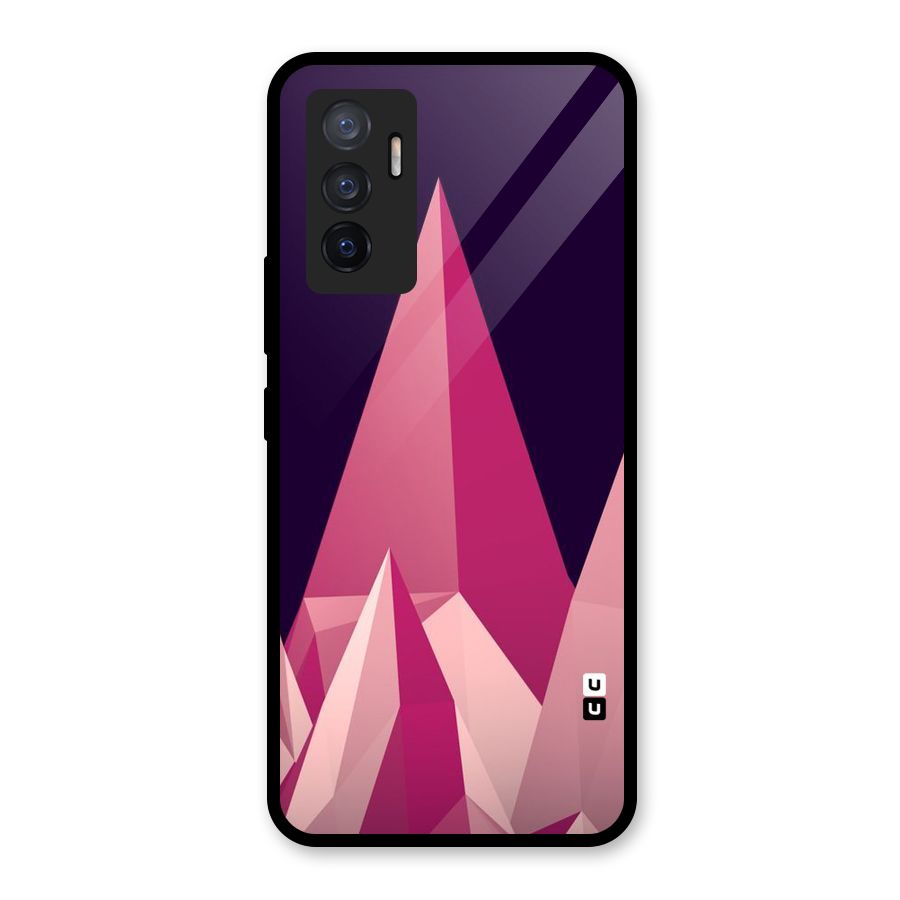 Pink Sharp Glass Back Case for Vivo V23e