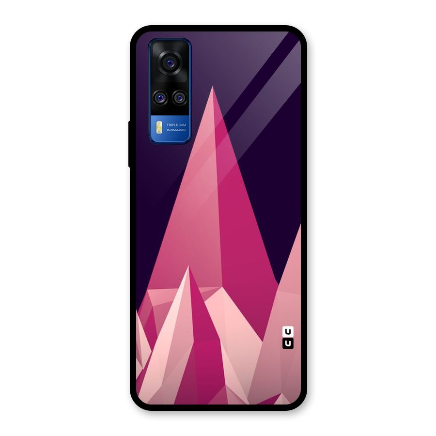 Pink Sharp Glass Back Case for Vivo Y31
