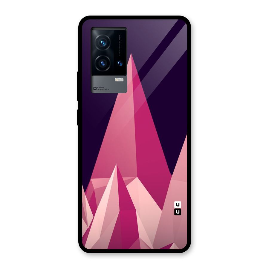 Pink Sharp Glass Back Case for iQOO 9 5G