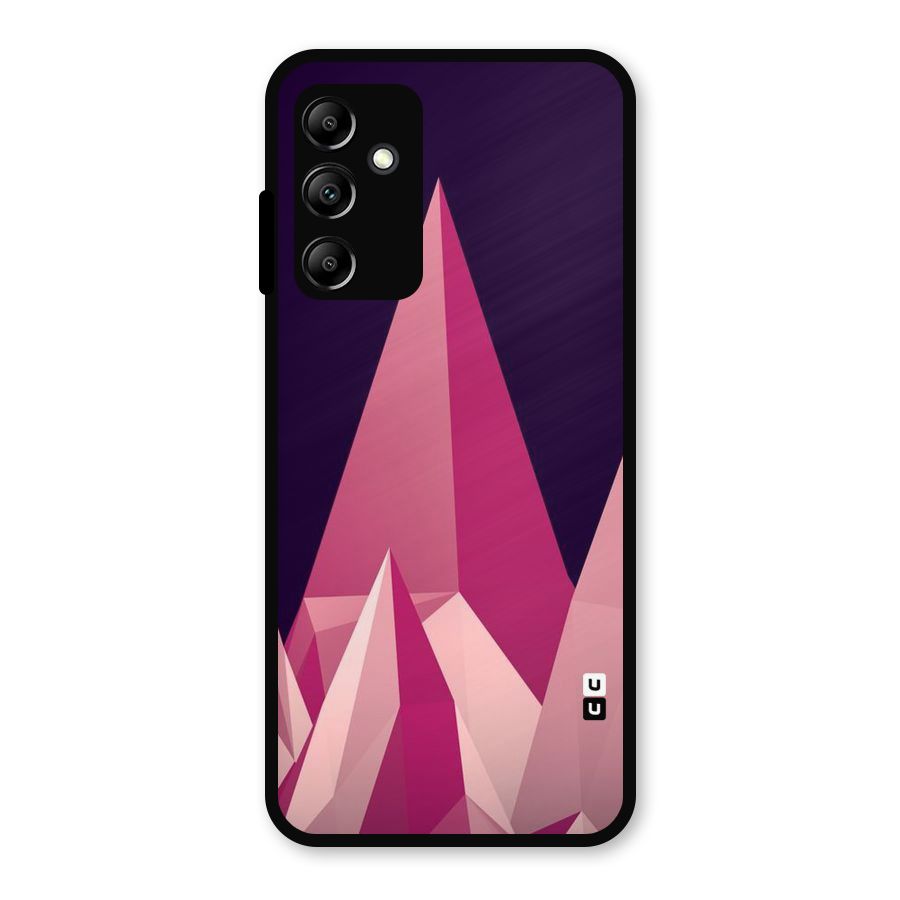 Pink Sharp Metal Back Case for Galaxy A14 5G