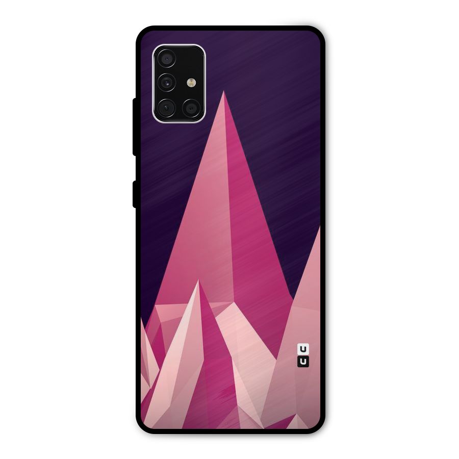 Pink Sharp Metal Back Case for Galaxy A51